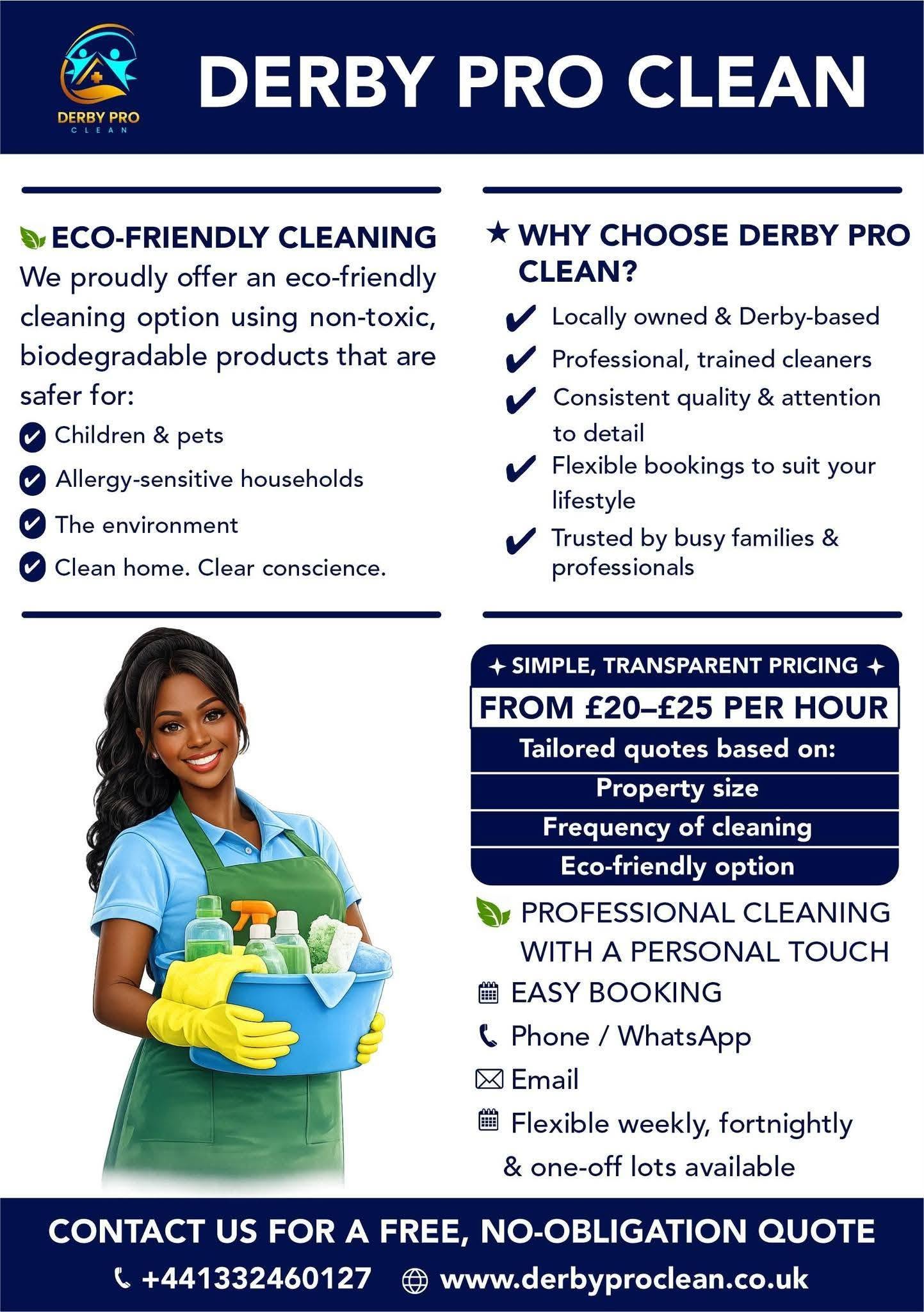 Derby Pro Clean promotional information