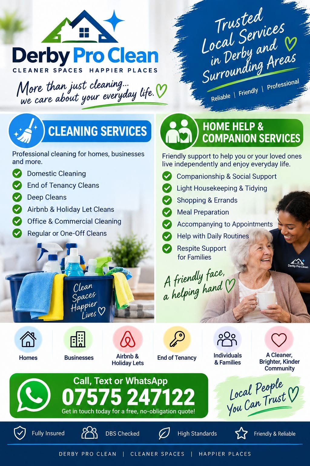 Derby Pro Clean home help and companion services